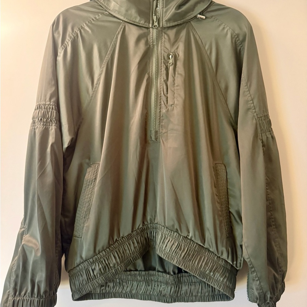 Free People Olive Green Hooded Jacket
